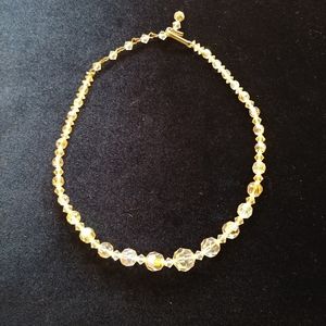 Vintage Aurora Borealis Crystal Choker ca. 1950s